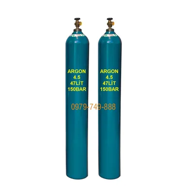 Khí Argon công nghiệp 4.5 (purity ≥99,995%) chai 47lít 150bar