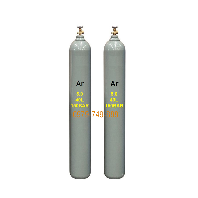 Khí Argon công nghiệp 5.0 (purity ≥99,995%) chai 40lít 150bar