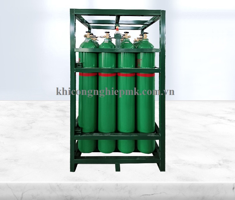 Pallet chai oxy nhóm 9 x 40L áp 150 bar