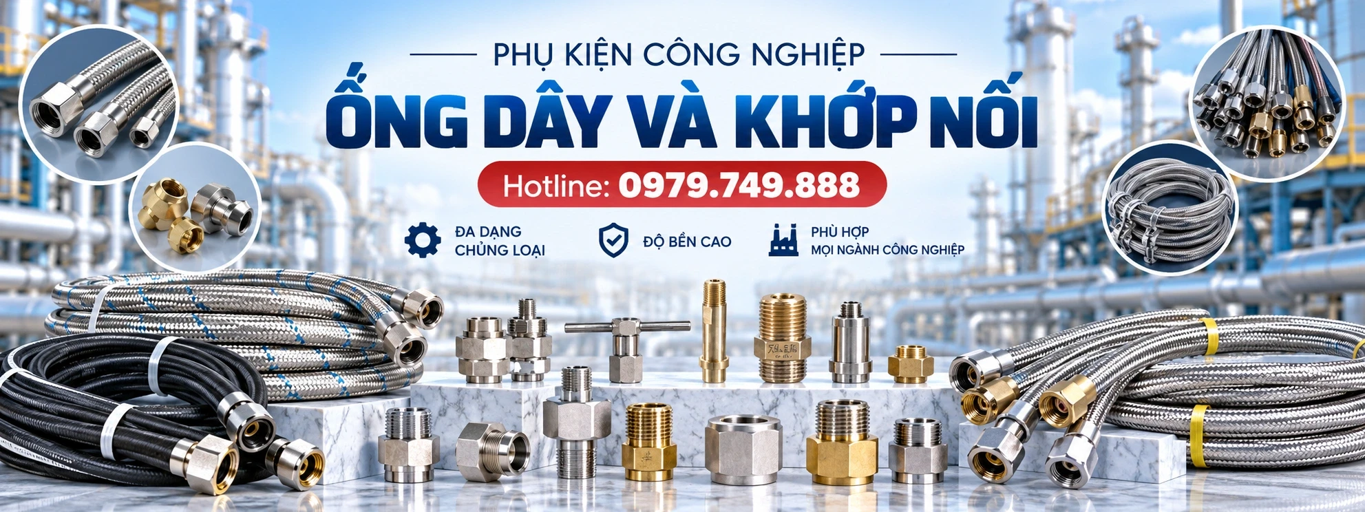 Khớp nối, ống dây , rác co áp suất cao